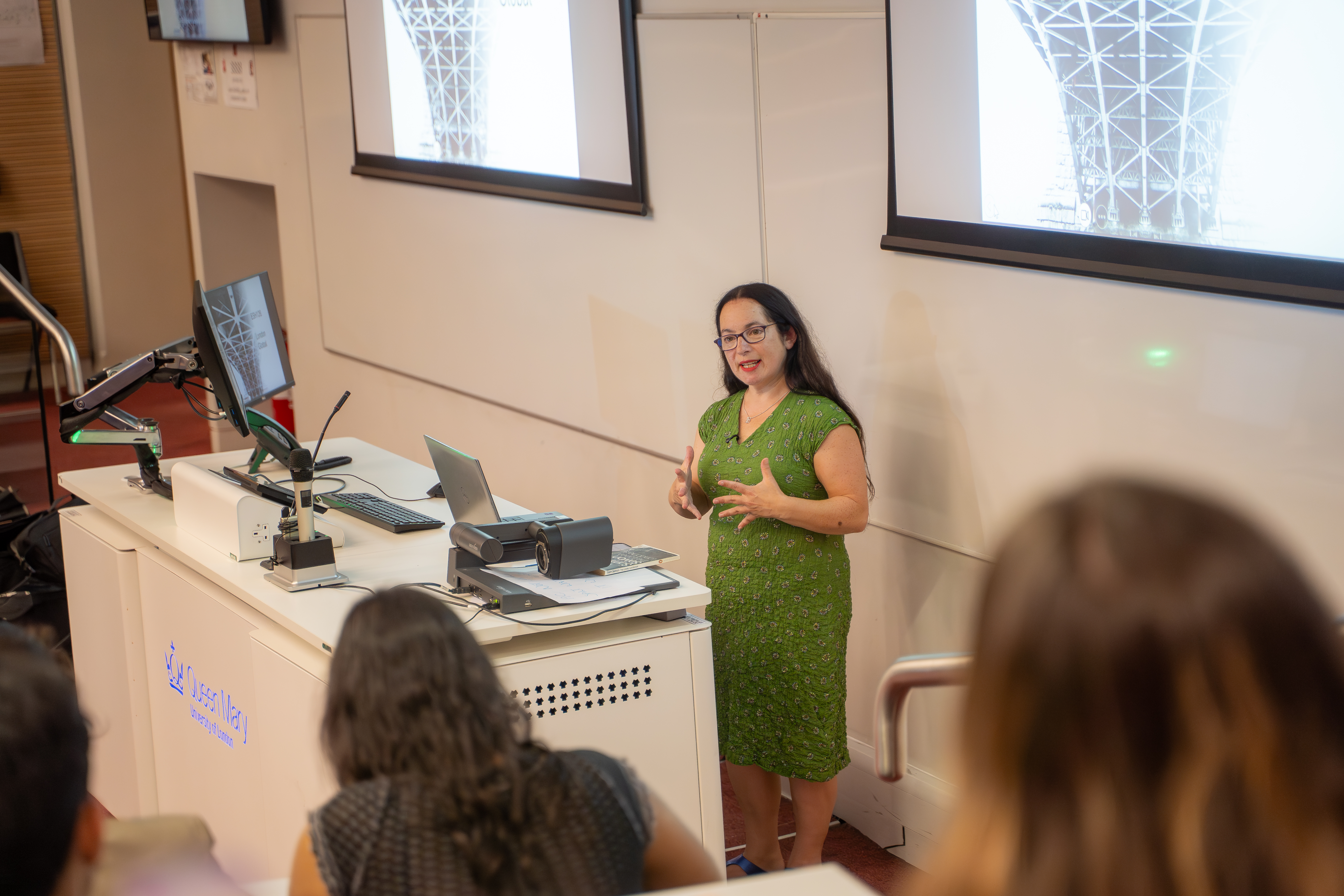 Academic giving a lecture to students