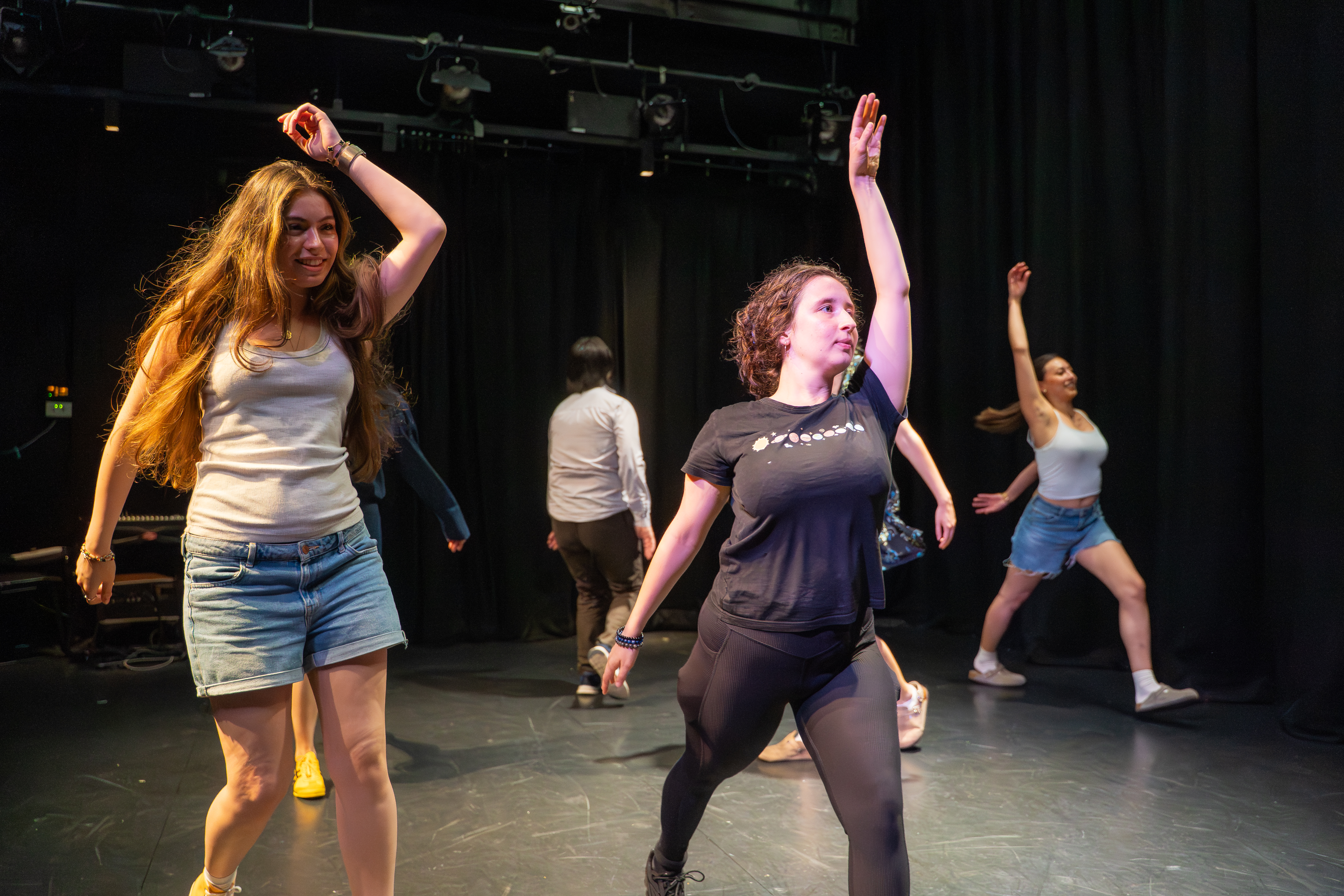 Students partaking in drama workshop