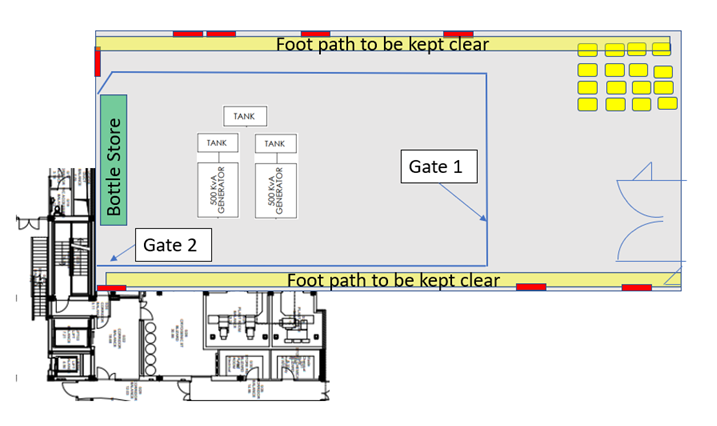 Diagram of Blizard works in April 2023