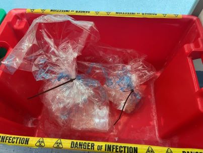 Biohazard autoclave bags with black ties