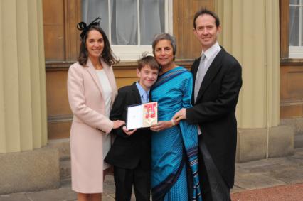 Dame Parveen Kumar and family