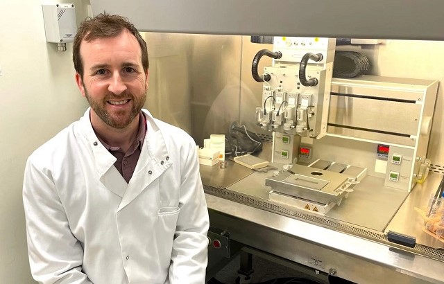 Professor John Connelly in the lab