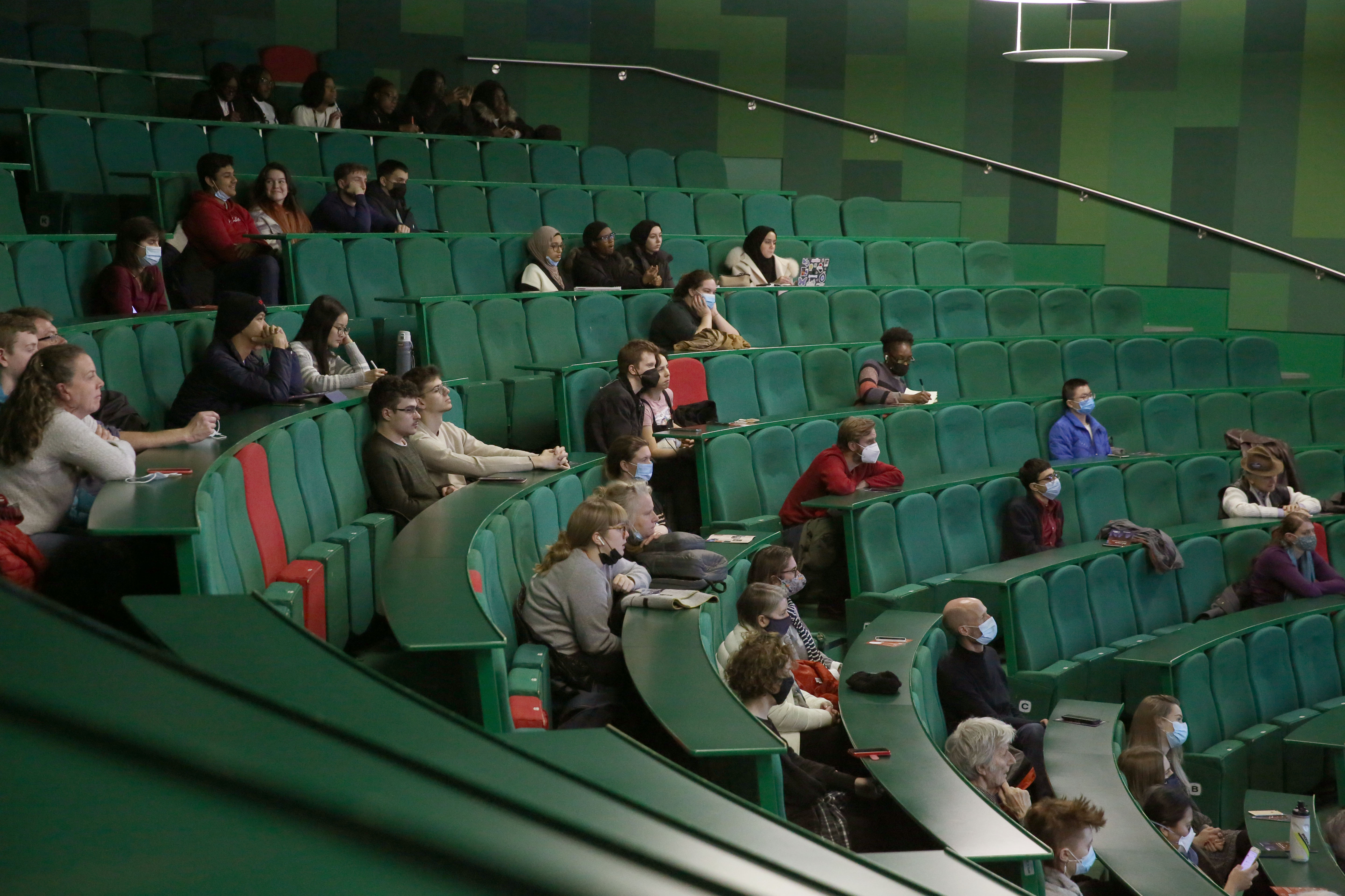 Big Question Lecture on Air Pollution - audience of young people