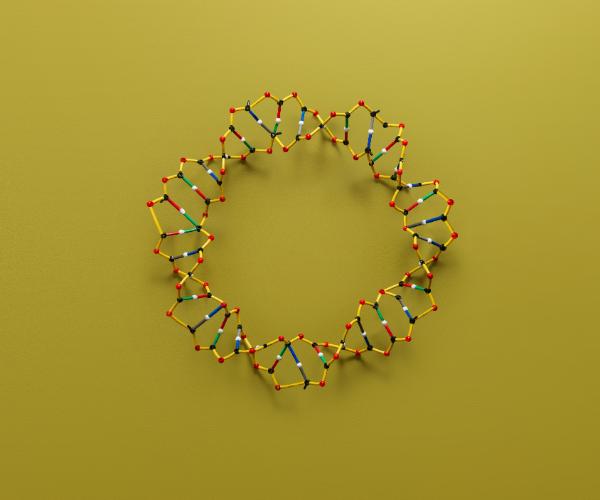Decorative image of molecules linked together