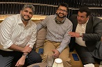 Delhi Reunion 3 alumni sitting together at the table
