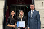 Pictured from left to right: Dr Kei Enomoto (Partner, Hoffmann Eitle), Alexandra Melissinou (LLM student 2024-5), Professor Duncan Matthews (Director of Research, Centre for Commercial Law Studies)