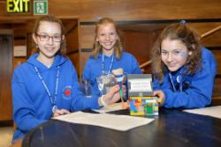 Students at the First Lego League tournament 2018