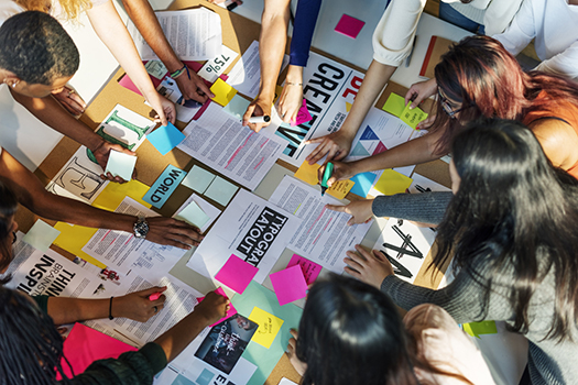 Students in a creative workship