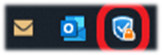 The Forticlient System Tray Icon, denoting that the VPN is Connected