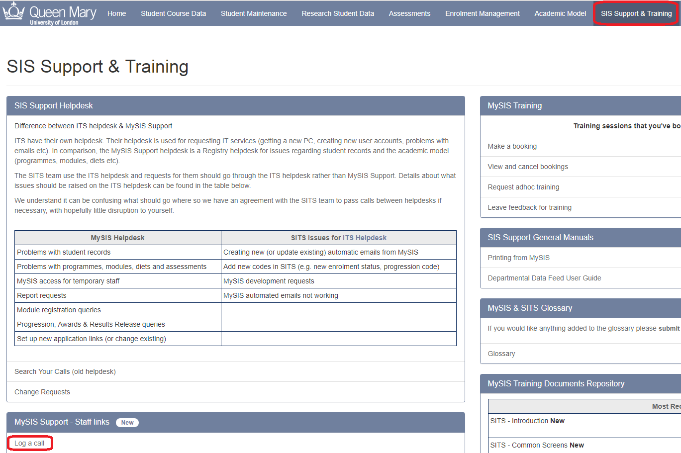 SIS Support and Training - Marking - Mysis