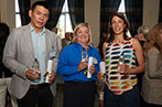 LAC fellowship recipients at LAC celebration (left to right): Simon Lim, Nerys Evans, and Maria Patsalos