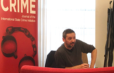 Professor John Chalcraft delivering the first State Crime Seminar
