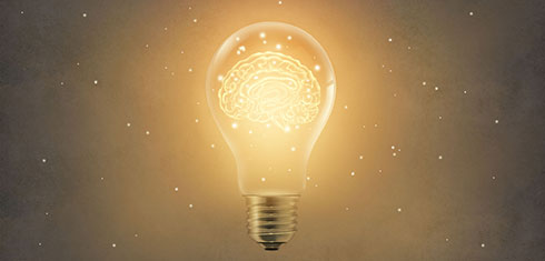 Light bulb lit up