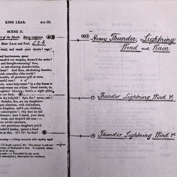 Annotated page of King Lear