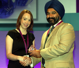Dr Sarah Martin with Dr Harpal Kumar