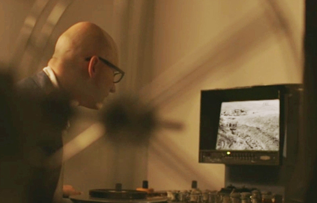 Dr Jeremy Hicks exploring Russian film archives