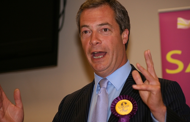 UKIP leader Nigel Farage. Image credit: Euro Realist