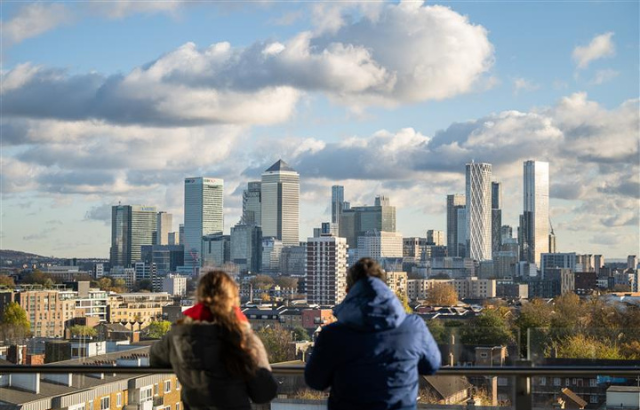 Queen Mary students take in the view from campus