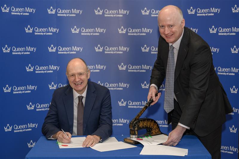 Professor Colin Bailey, President and Principal of Queen Mary, with Jonathan Morgan, Chief Governance Officer.