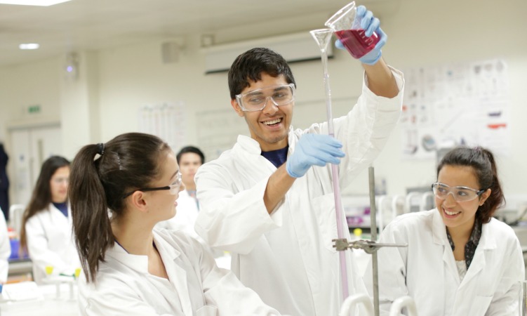 Students in the lab