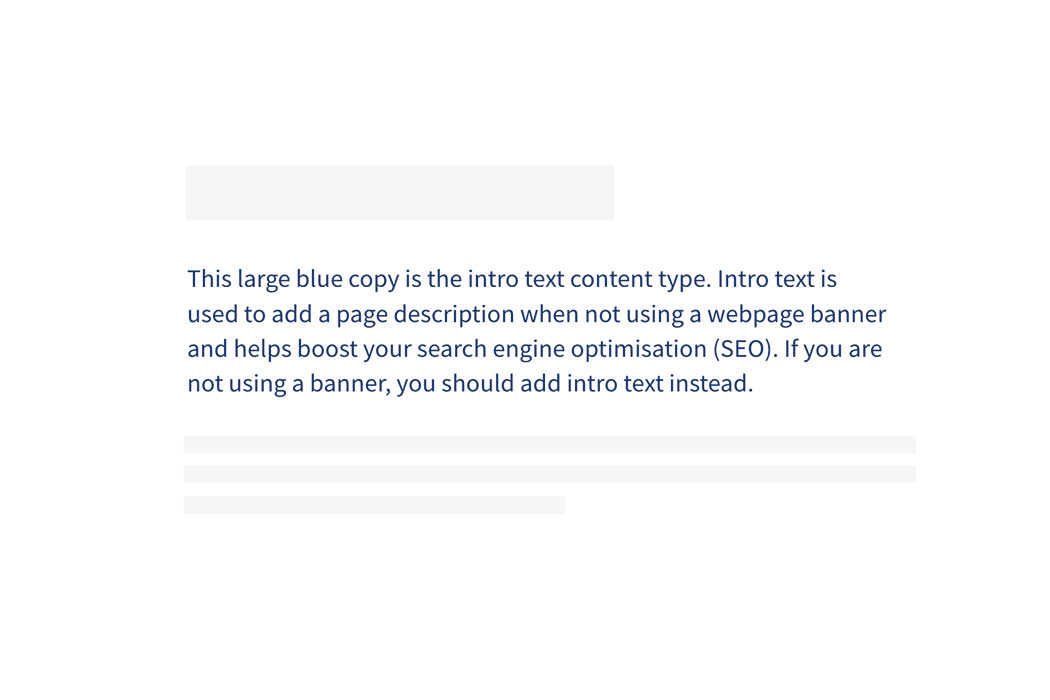 Intro text