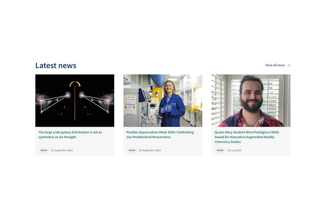 News listing - blocks