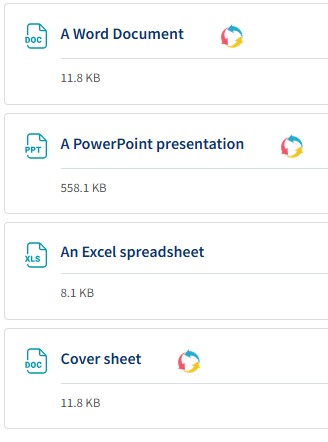 Updated icons in QMplus